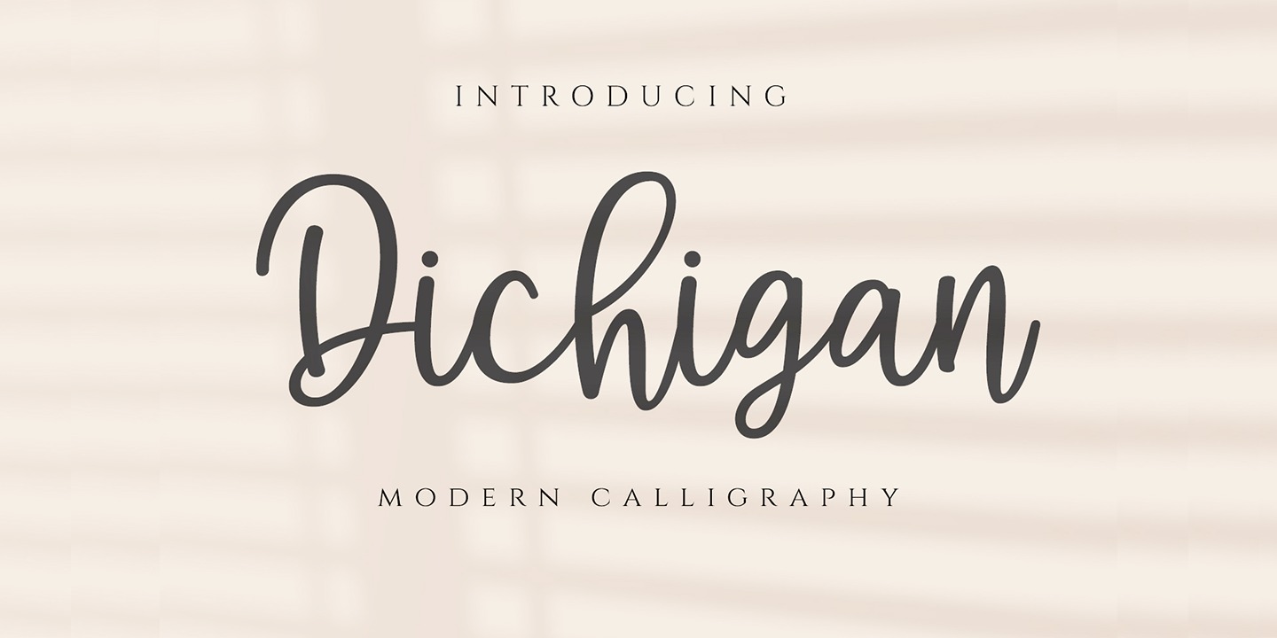 Beispiel einer Dichigan Regular-Schriftart